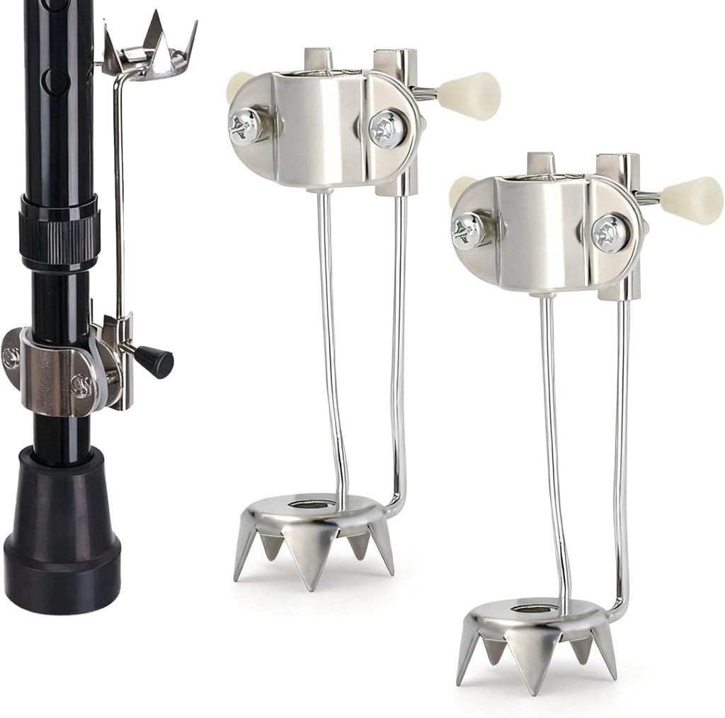 2 Pack Cane Ice Tip Attachment All Terrain Durable Metal 5-Prong Tip for Adult Outdoor Walking, Enhance Balance Traction in Winter, Walking Sticks Accessories 2 Pack Cane Ice Tip Attachment All Terrain Durable Metal 5-Prong Tip for Adult Outdoor Walking, Enhance Balance Traction in Winter, Walking Sticks Accessories