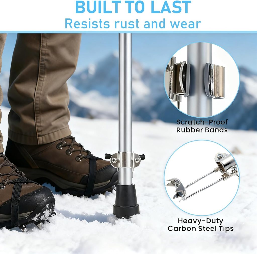 2 Pack Cane Ice Tip Attachment All Terrain Durable Metal 5-Prong Tip for Adult Outdoor Walking, Enhance Balance Traction in Winter, Walking Sticks Accessories 2 Pack Cane Ice Tip Attachment All Terrain Durable Metal 5-Prong Tip for Adult Outdoor Walking, Enhance Balance Traction in Winter, Walking Sticks Accessories