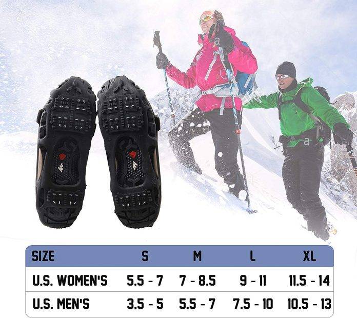 AGOOL Ice Cleats Traction Cleats – Solid and Durable