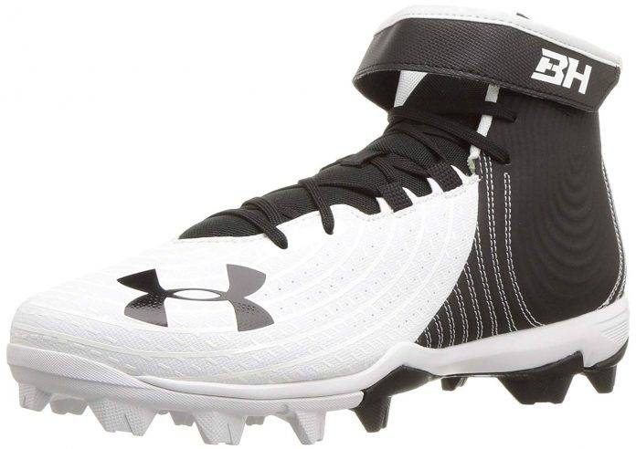 NWOB Men’s Under Armour UA Bryce Harper 4 Mid Rm Baseball Cleat Size 7 White 