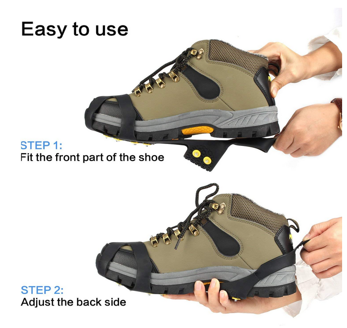 EONPOW Ice Grips Ice Snow Grips Cleat Over Shoe