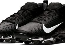 nike mens alpha menace 2 shark wide football cleat blackwhiteanthracite