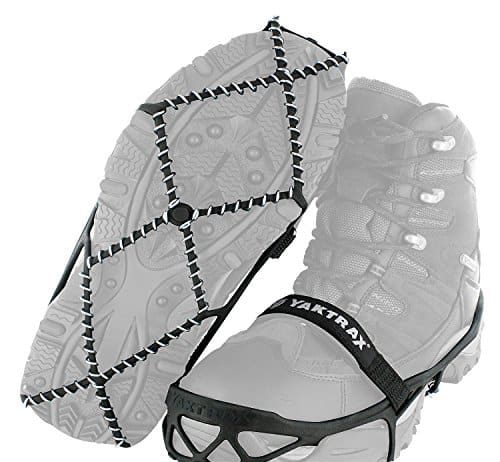 yaktrax pro traction cleats for walking jogging or hiking on snow and ice 3