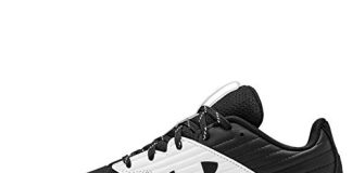 under armour mens leadoff low rm baseball shoe blackwhite 65 us