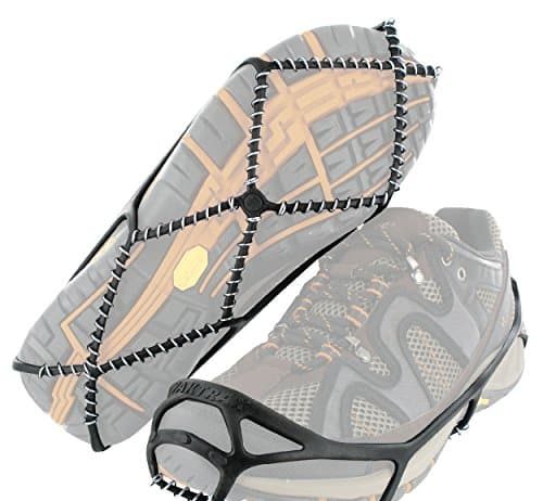 yaktrax walk traction cleats for walking on snow and ice 1 pair large black 3