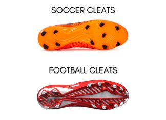 what is the main difference between soccer and football cleats 1