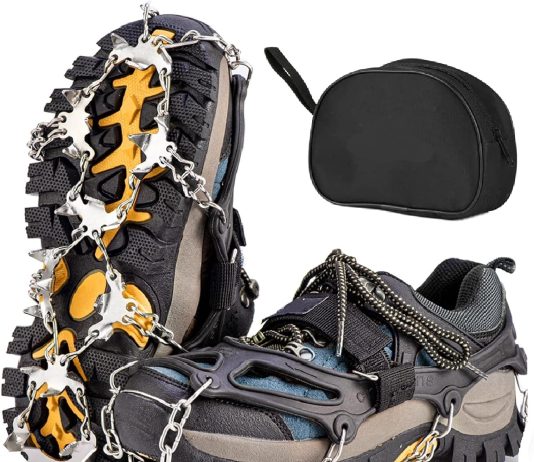 26 spikes crampons timingila ice cleats traction for hiking boots shoes women men kids traction snow grips for hiking fi