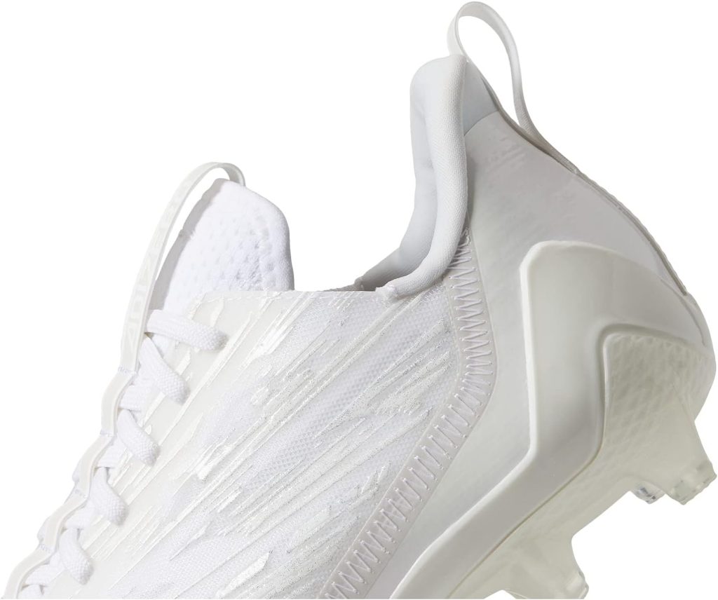 adidas Mens Adizero Football Shoe, White/White/White, 9.5
