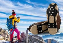 crampons ice cleats for shoes and boots traction cleats ice snow grips with 10 stainless steel spikes winter outdoor ant 3