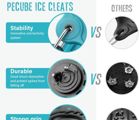 ice cleats for shoes and boots men women trail running 20 stainless steel spikes anti slip footwear traction cleats snow 2