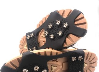 ice cleats willceal ice grippers traction cleats shoes and boots rubber snow shoe spikes crampons with 10 steel studs cl 1