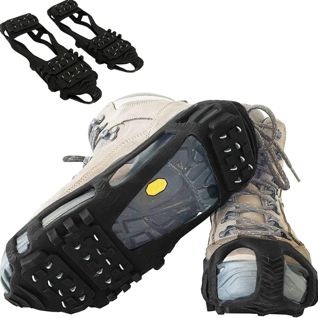 Limm Ice Snow Traction Cleats - Lightweight Crampon Cleats for Walking on Snow  Ice - Anti Slip Grippers Fasten Quickly  Easily Over Footwear - Protable Grips for Shoes and Boots