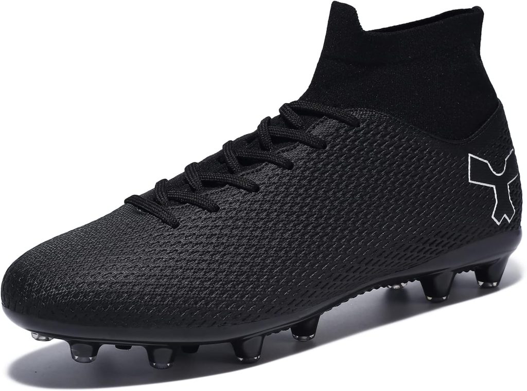 Mens Soccer Cleats Football Cleats for Mens Big Boys High-Top Spikes Shoes for Youth Professional Training Turf Indoor Outdoor Sneaker