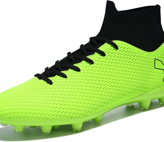 mens soccer cleats football cleats for mens big boys high top spikes shoes for youth professional training turf indoor o 2