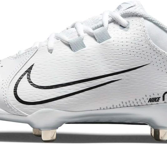 nike hyperdiamond 4 pro metal softball cleats white black size