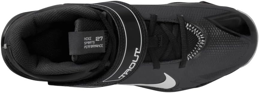 Nike Youth Force Trout 8 Keystone Rubber Molded Baseball Cleats Black | White Size Medium