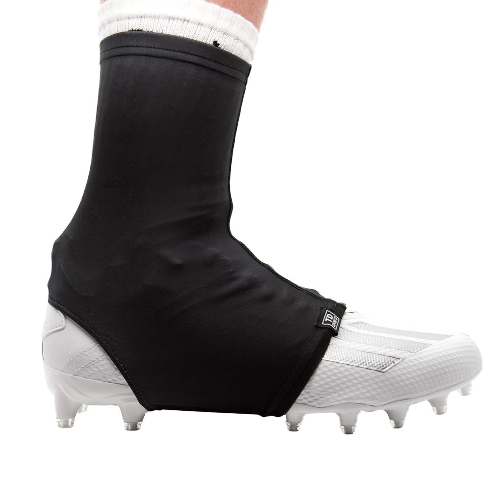 TD Spats mens Football Cleat Covers Premium Wraps Cleats For Football, Soccer, Field Hockey, Turf, White Dragon, Large