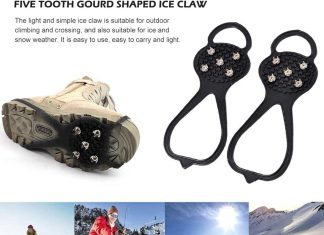universal non slip gripper spikes for shoes treeresea ice traction cleat grips with steel studs cramponshoe ice snow gri 2
