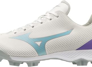 mizuno girls wave finch lightrevo jr molded softball shoe 4
