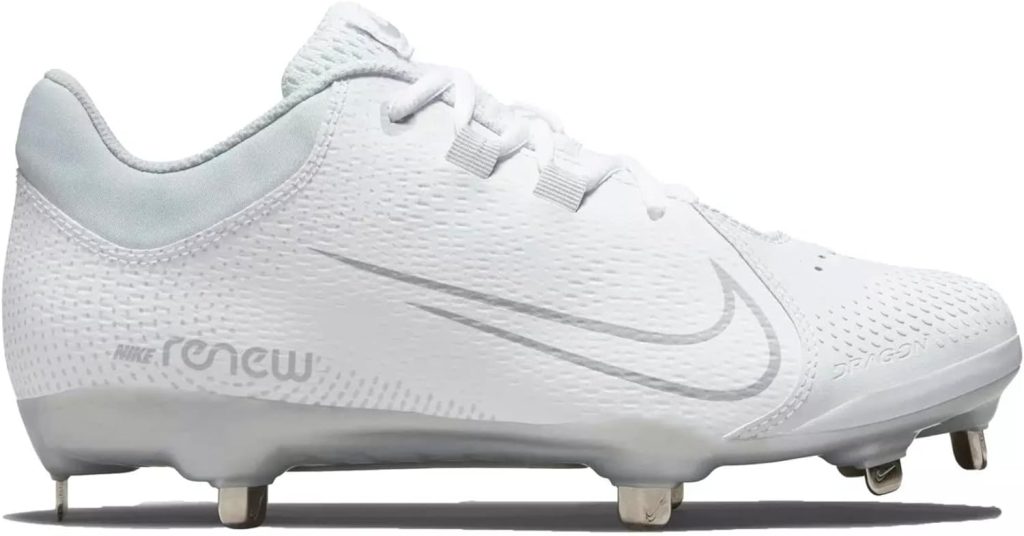 Nike Hyperdiamond 4 Pro CZ5920-100 White-Wolf Grey-Pure Platinum Womens Softball Cleats 9 US