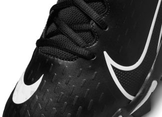 nike hyperdiamond 4 keystone molded softball cleats black black white sz 9 4