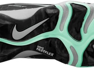 nike girls hyperdiamond 4 keystone gg molded softball cleats sz 1 black teal 1