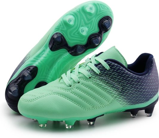 brooman kids soccer cleats boys girls athletic outdoor football shoes 3