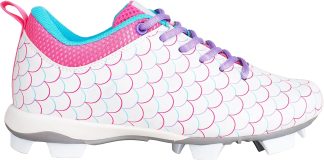rip it girls play ball softball cleat white pink purple size 5 youth sport equipment 1