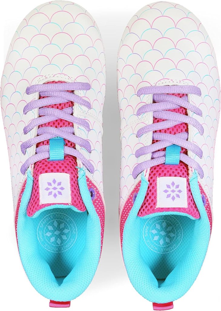 RIP-IT | Girls Play Ball Softball Cleat | White, Pink,  Purple | Size 5 | Youth Sport Equipment
