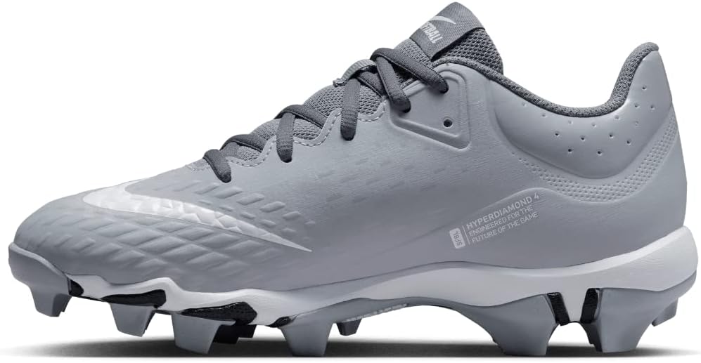 Nike Hyperdiamond 4 Keystone Womens Softball Cleats (CZ5918-007, Black/White-Cool Grey-Volt)