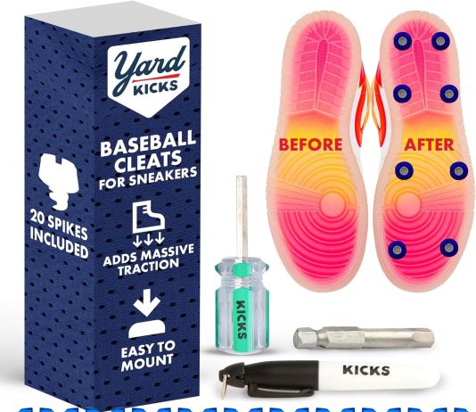 yardkicks traction kit diy baseball softball cleats for your shoes transform sneakers into custom cleats unisex spikes 2 1