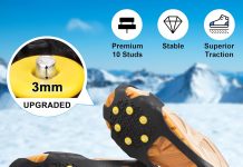 ice cleats for shoes and boots ice snow grippers anti slip crampons 10 studs traction cleat for women men kids hiking fi 1