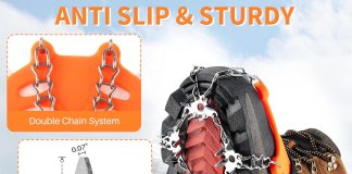 ice cleats hiking boots crampons miracol anti slip snow crampons for shoes 23 spikes traction cleats for hiking walking 1 3