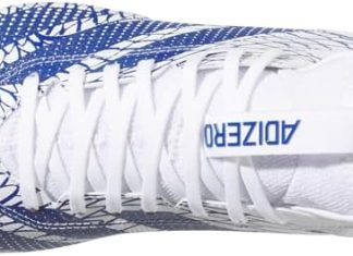 Adidas Mens Adizero Impact Exotic Speed Football Sneakers Shoes – Blue, White – Size 7 M