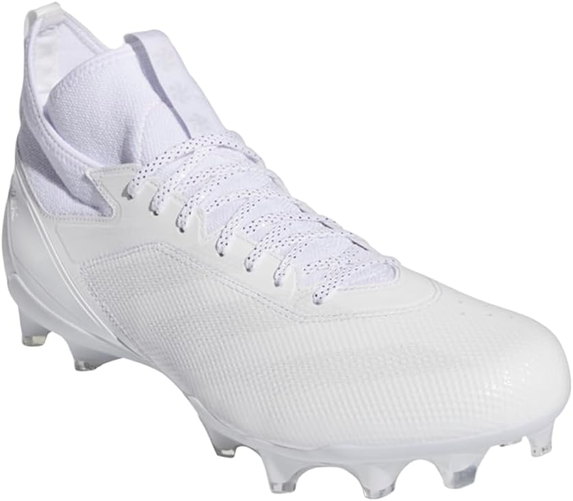 adidas Mens Adizero Impact Football Sneakers Shoes - White adidas Mens Adizero Impact Football Sneakers Shoes - White