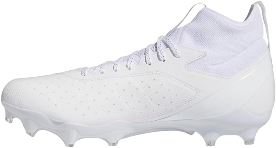 adidas Mens Adizero Impact Football Sneakers Shoes - White adidas Mens Adizero Impact Football Sneakers Shoes - White