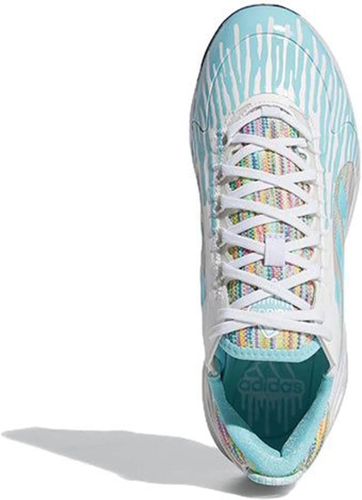 adidas Womens PureHustle Elite Dripped Out Softball Cleats, White/Pulse Aqua/Shock Pink adidas Womens PureHustle Elite Dripped Out Softball Cleats, White/Pulse Aqua/Shock Pink