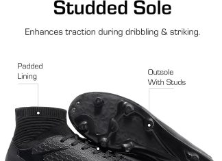 DREAM PAIRS Men’s High Tops Lace Up Soccer Cleats, Lightweight Professional Athletic Football Cleats Mens Athletic Shoes for Training Soccer