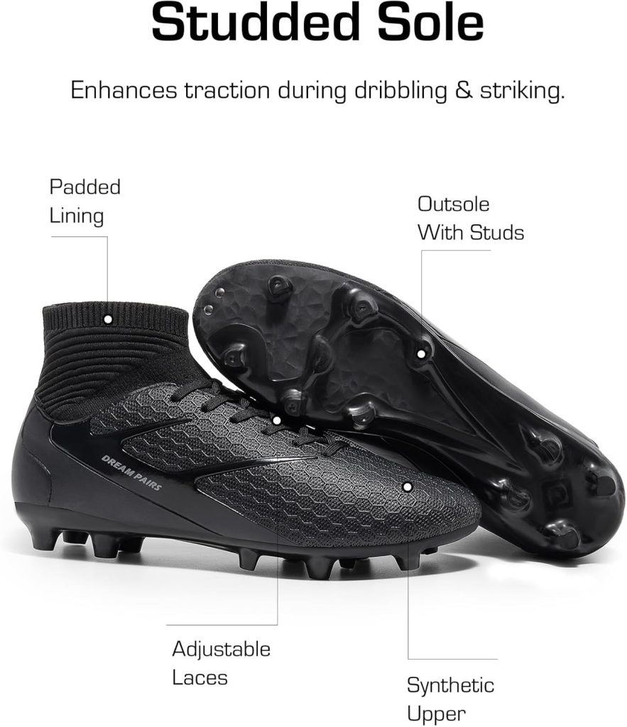 DREAM PAIRS Men's High Tops Lace Up Soccer Cleats, Lightweight Professional Athletic Football Cleats Mens Athletic Shoes for Training Soccer | Football cleats DREAM PAIRS Men's High Tops Lace Up Soccer Cleats, Lightweight Professional Athletic Football Cleats Mens Athletic Shoes for Training Soccer