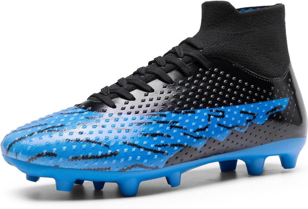 DREAM PAIRS Mens Soccer Cleats Lightweight Football Cleats Professional Training High-top Soccer Shoes