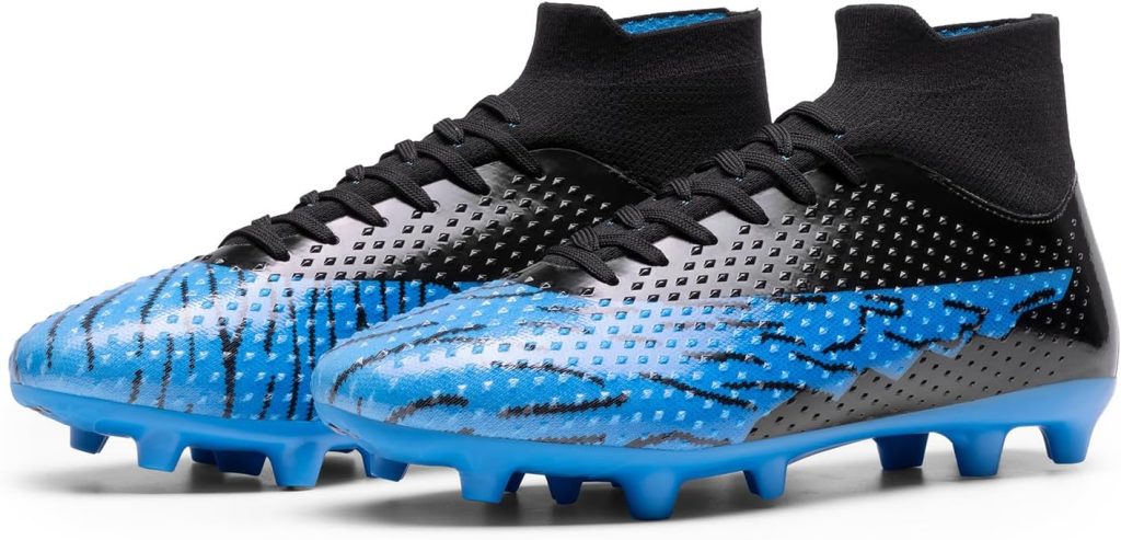 DREAM PAIRS Mens Soccer Cleats Lightweight Football Cleats Professional Training High-top Soccer Shoes