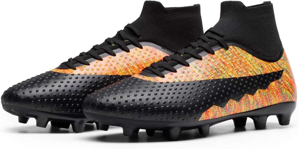 DREAM PAIRS Mens Soccer Cleats Lightweight Football Cleats Professional Training High-top Soccer Shoes