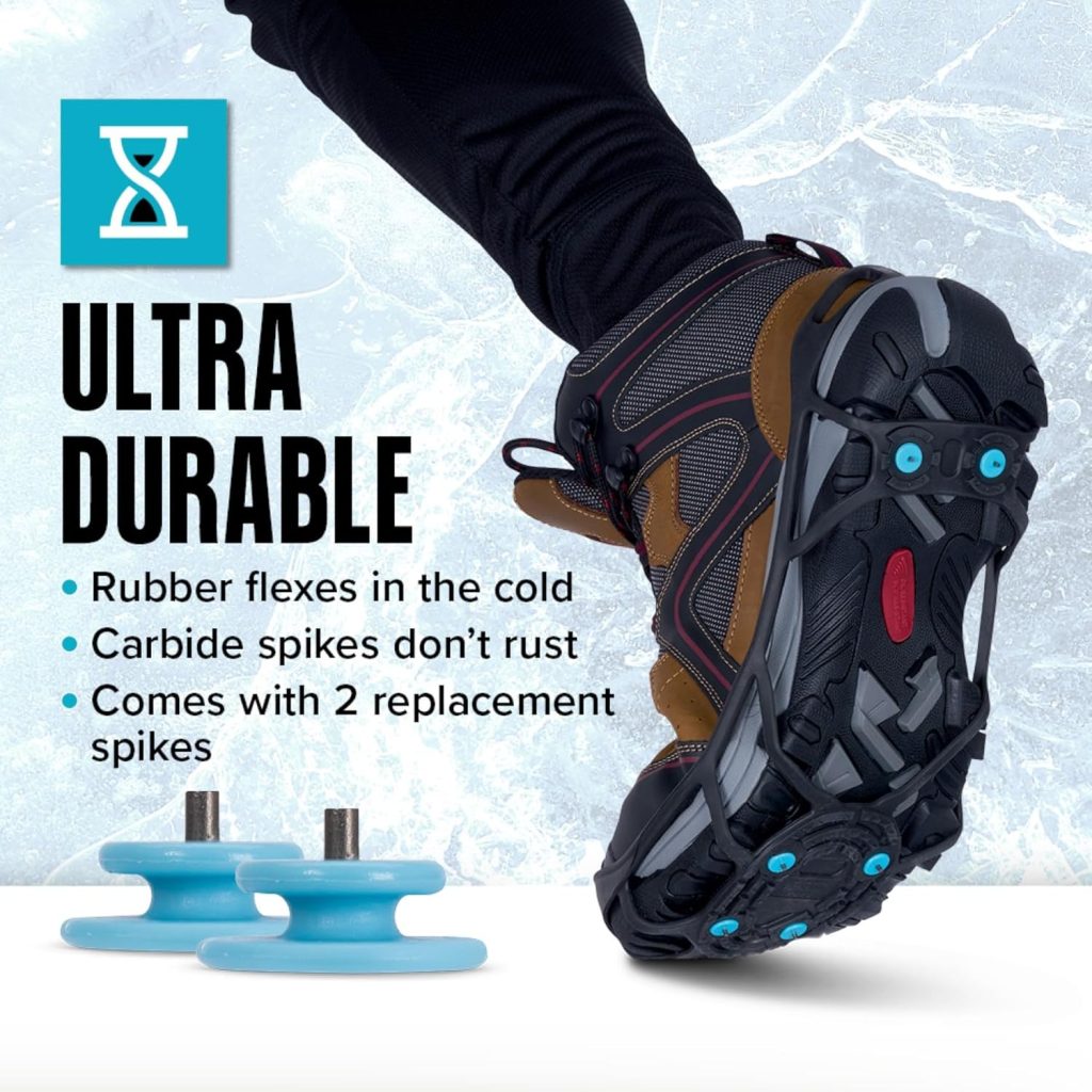 Due North Everyday G3 Ice Cleats for Shoes Boots - Traction Spikes for Men Women to Improve Grip on Snow Ice Due North Everyday G3 Ice Cleats for Shoes Boots - Traction Spikes for Men Women to Improve Grip on Snow Ice