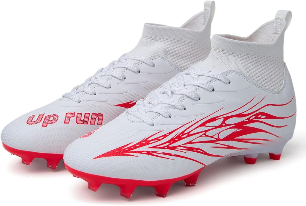 Football Cleats for Men Women High Top Soccer Shoes FG Long Spikes Football Shoes Adult Lightweight Outdoor Professional Athletic Training Football Cleats for Men Women High Top Soccer Shoes FG Long Spikes Football Shoes Adult Lightweight Outdoor Professional Athletic Training