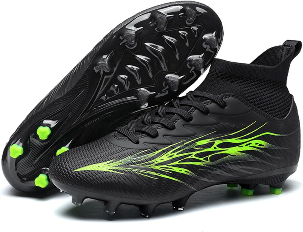 Football Cleats for Men Women High Top Soccer Shoes FG Long Spikes Football Shoes Adult Lightweight Outdoor Professional Athletic Training Football Cleats for Men Women High Top Soccer Shoes FG Long Spikes Football Shoes Adult Lightweight Outdoor Professional Athletic Training