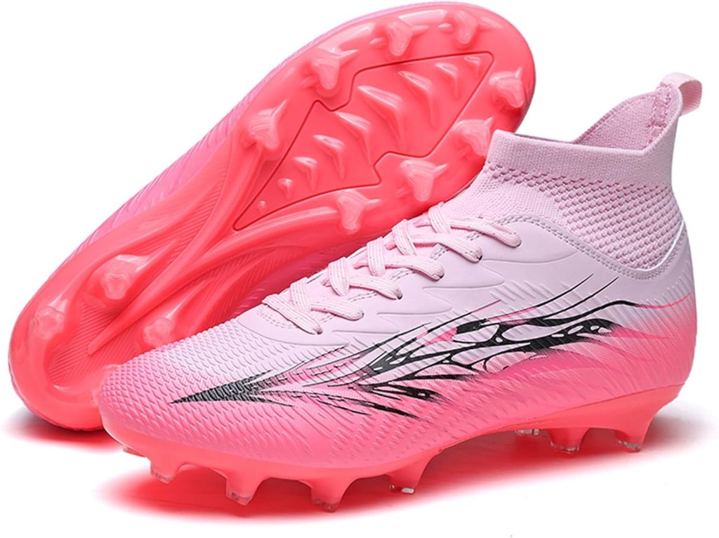 Football Cleats for Men Women High Top Soccer Shoes FG Long Spikes Football Shoes Adult Lightweight Outdoor Professional Athletic Training Football Cleats for Men Women High Top Soccer Shoes FG Long Spikes Football Shoes Adult Lightweight Outdoor Professional Athletic Training