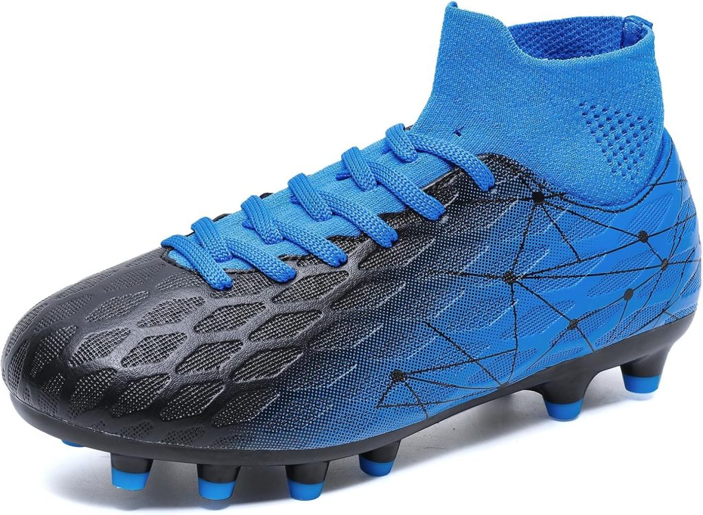 Hanani Boys Girls Soccer Cleats for Kids Football Shoes High Top Training Youth Football Cleats Outdoor/Indoor Athletic Turf Shoes Hanani Boys Girls Soccer Cleats for Kids Football Shoes High Top Training Youth Football Cleats Outdoor/Indoor Athletic Turf Shoes