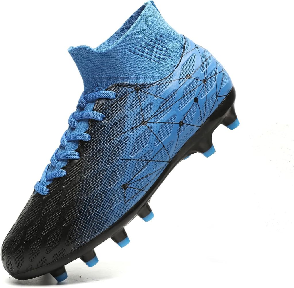 Hanani Boys Girls Soccer Cleats for Kids Football Shoes High Top Training Youth Football Cleats Outdoor/Indoor Athletic Turf Shoes Hanani Boys Girls Soccer Cleats for Kids Football Shoes High Top Training Youth Football Cleats Outdoor/Indoor Athletic Turf Shoes