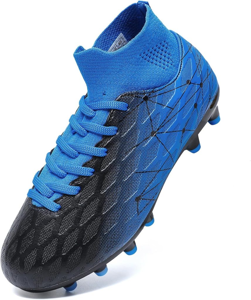 Hanani Boys Girls Soccer Cleats for Kids Football Shoes High Top Training Youth Football Cleats Outdoor/Indoor Athletic Turf Shoes Hanani Boys Girls Soccer Cleats for Kids Football Shoes High Top Training Youth Football Cleats Outdoor/Indoor Athletic Turf Shoes