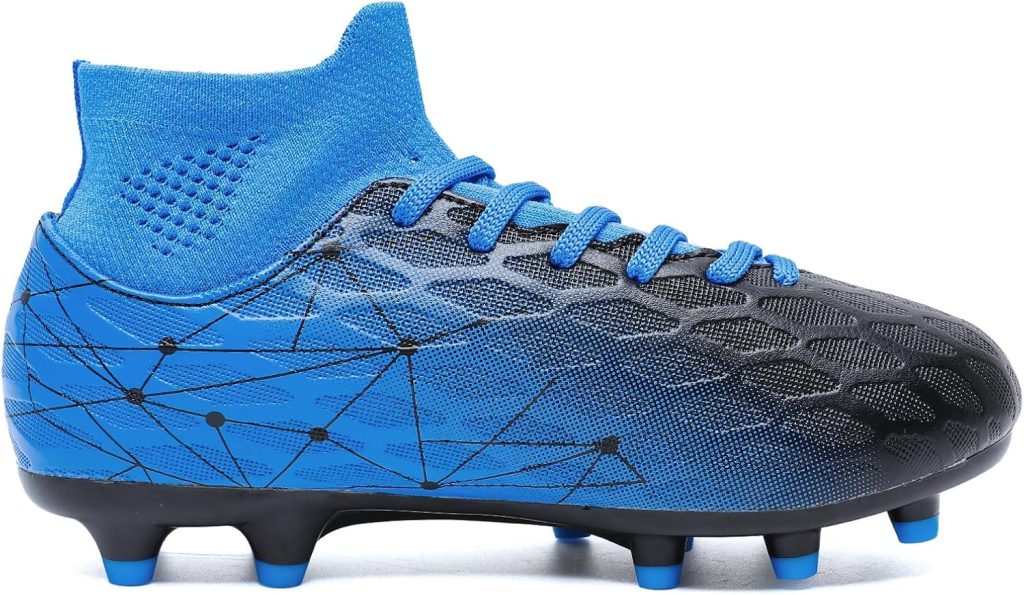 Hanani Boys Girls Soccer Cleats for Kids Football Shoes High Top Training Youth Football Cleats Outdoor/Indoor Athletic Turf Shoes Hanani Boys Girls Soccer Cleats for Kids Football Shoes High Top Training Youth Football Cleats Outdoor/Indoor Athletic Turf Shoes